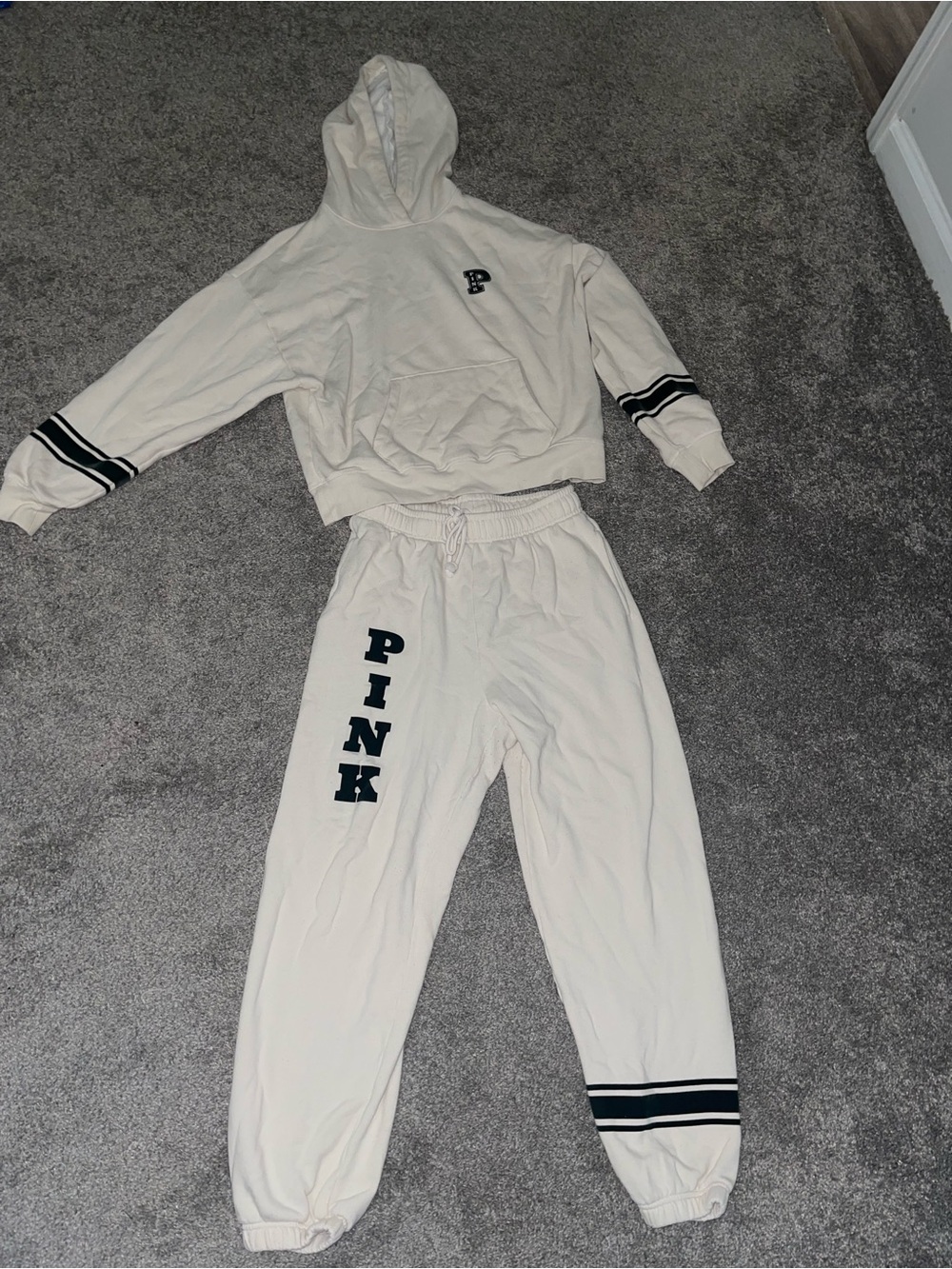 PINK Victoria's Secret Cream Jogger Set